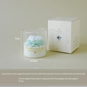 QD زهور خضراء وردية أرجوانية صفراء وزرقاء زجاج الفاوانيا لحفلات الزفاف واستحمام الأطفال - Product Image 6