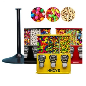 Distributeur automatique de bonbons à triple tête, direct usine, avec support, à monnayeur, pour billes à mâcher et capsules de jouets - Product Image 6