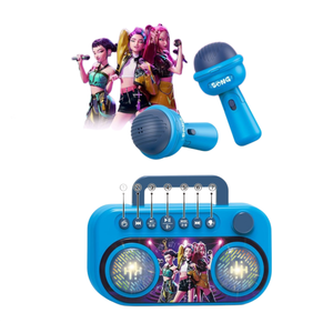 Machine de karaoké pour enfants en gros - Double microphone, spectacle de lumière LED, changeur de <span class=keywords><strong>voix</strong></span>, CE ROHS, emballage personnalisé - Product Image 2