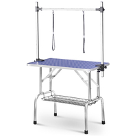 Table de toilettage LZ pour grands chiens, en acier inoxydable, hauteur réglable, robuste, portable, pour la coupe et le séchage