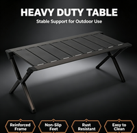 Table de camping pliante, table pliante d'extérieur, table pliante en aluminium, table d'appoint pliante légère, table de pique-nique pliante