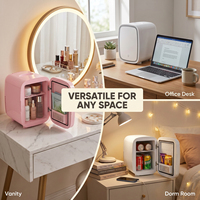 Mini-réfrigérateur portable LED pour cosmétiques et soins de la peau, idéal pour le rangement de maquillage dans la chambre