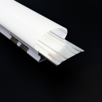 Kit de boîtier de lampe LED étanche IP65 en PC, avec coque moderne en acrylique extrudé et diffuseur tubulaire en polycarbonate pour éclairage linéaire LED