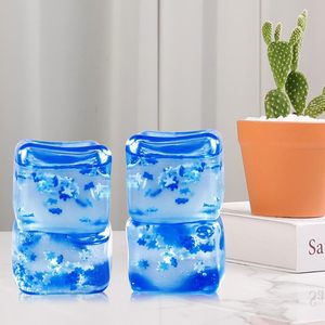 Bán buôn bóp cảm giác đồ chơi dễ thương <span class=keywords><strong>Cube</strong></span> long lanh thạch Thần Tài Gel SQUISHY BÓP Blue Ice Cubes căng thẳng Bóng đồ chơi thần tài đồ chơi - Product Image 4