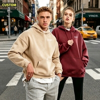 Hoodies personnalisés brodés en coton épais, coupe oversize et épaules tombantes, unisexe, avec poche et imprimé animal – Fabricants