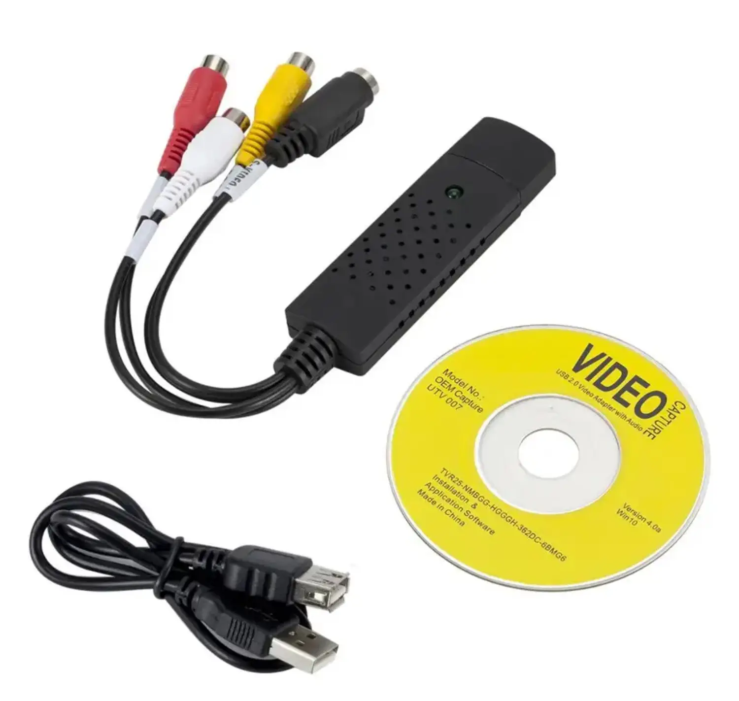 Konverter USB 2.0 Audio Video, VHS ke DVD PC, adaptor kartu penangkap untuk win 7 8 64 32 B