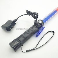 Silbato magnético de alta resistencia, luz led roja y azul, señal de tráfico, bastón estroboscópico de seguridad de emergencia, autodefensa