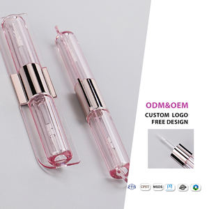 Conteneur pour fard à paupières et eye-liner 2-en-1 double face en PETG avec brosse en silicone et capuchon à vis, impression sérigraphique personnalisée du logo OEM - Product Image 4