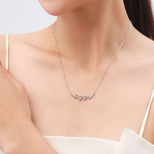 Collar con Colgante de Hoja Redonda de Plata de Ley S925, Inspiración Natural, Versión en Cobre Personalizable, Regalo Creativo para Mujer - Product Image 5