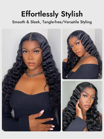 Perruque en cheveux humains bruts bouclés indiens, à ondulations profondes, avec closure HD transparente ultra-fine 5x5/13x4, pré-épilée avec baby hair, sans colle, petite taille