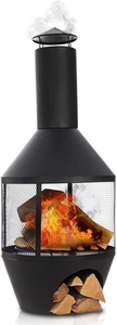 Chiminea Patio Heater Outdoor Garden <b>Fire</b> Pit Traditional Clay Fireplace Backyard Patio Heater - Product Image 3
