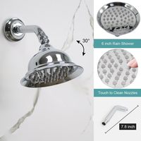 Système de Douche HONGDEC Antique à Double Pommeau : Douche Plafond 9'' et Douche Murale 6'' avec Douchette Vintage
