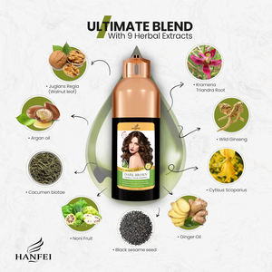 Crema de Color Herbal de Grado Cosmético para Cubrir el Cabello Gris de Forma Instantánea, Color Marrón Oscuro, 500 ml, Semipermanente, de Larga Duración, 6-8 Meses, para Uso en Salón - Product Image 4