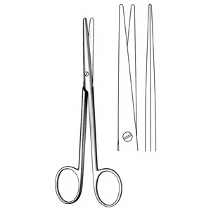 Ciseaux chirurgicaux de dissection à lame droite et fine, 16 cm (6-1/4 pouces), à pointe arrondie, pour tissus de précision - Product Image 1