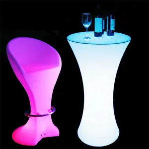 Commercial Wonderful And Beautiful Magic Color Change Illuminated Flashing led light glow furniture led bar table furniture