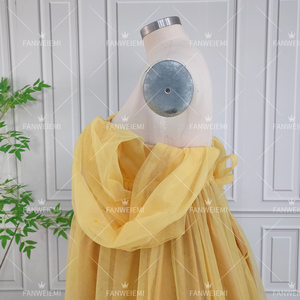 <span class=keywords><strong>Vestido</strong></span> de maternidad acampanado de tul dorado de talla grande de alta calidad, <span class=keywords><strong>vestido</strong></span> para sesión de fotos para mujeres embarazadas, vestidos de fotografía con frente abierto - Product Image 4