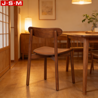 Chaise de salle à manger empilable en bois de frêne nordique moderne de haute qualité, chaise de salle à manger ergonomique marron pour appartement