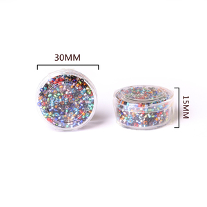 Perles de verre Zhubi 2MM 1000 pièces/boîte pour la fabrication de bijoux, perles de taille pour lampwork, pour breloques, colliers, bracelets, accessoires de bricolage - Product Image 3