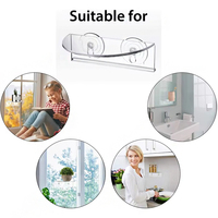 Étagère flottante en acrylique transparent sur mesure pour bonsaïs avec ventouses, support mural pour plantes d'intérieur, décoration maison