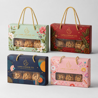 Boîtes d'emballage en carton pour pâtisserie, desserts et gâteaux, personnalisées avec logo, qualité alimentaire, luxe, pour biscuits, avec poignée, vente en gros