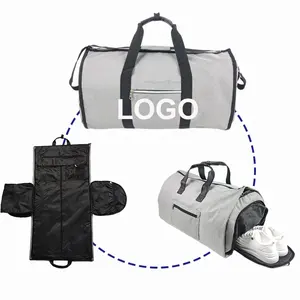 High Quality Foldable Suitcase Suit Travel Garment Weekender Bag Carry On Garment Bag Large Duffle Bag 2 In 1 Hanging