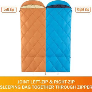 ถุงนอน Woqi Mummy 600 Fill Power Duck Down ผ้าไนลอนระบายอากาศได้ดี สำหรับผู้ใหญ่ ใช้สำหรับตั้งแคมป์และแบกเป้กลางแจ้ง สีช็อกโกแลตและสีน้ำเงินรอยัล - Product Image 2