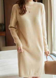 All'ingrosso produttore di maglioni di Cashmere <span class=keywords><strong>abito</strong></span> da <span class=keywords><strong>donna</strong></span> inverno caldo alla moda di <span class=keywords><strong>lana</strong></span> Cashmere <span class=keywords><strong>abito</strong></span> invernale lungo - Product Image 5