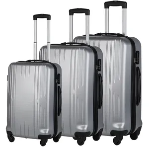 金属三件套行李箱滚动行李箱大型旅行箱