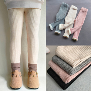 Pantalon en coton pour tout-petits, couleur unie, bas <span class=keywords><strong>chaud</strong></span> pour bébé fille, leggings chauds pour enfants - Product Image 4