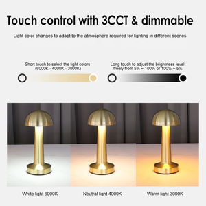 Настольная лампа SENYA-PRO с сенсорным управлением, беспроводная, минималистичная, на батарейках, с регулируемой яркостью и диммированием, для ресторанов и спален - Product Image 5