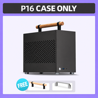 Boîtier d'ordinateur P16 6.9L Mid Tower Mini ITX en aluminium 5052 SFF pour GPU 255mm, alimentation 1U avec USB-C – En stock