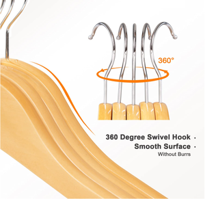 Perchas De Madera a testa tonda campione gratuito di vendita calda di fascia alta per i vestiti - Product Image 3