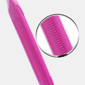 GoodMax – rasoir personnalisé avec poignée en caoutchouc rouge, rasoir de sécurité à double lame jetable pour femme - Product Image 6