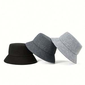 Chapeau Bob en Laine Scintillante AZOV Printemps-Été pour Homme, Grand Bord, Effet Amincissant du Visage, Simple et Chaud - Product Image 3