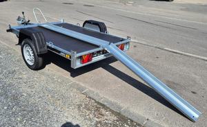 <span class=keywords><strong>Remorque</strong></span> <span class=keywords><strong>de</strong></span> moto universelle 3 personnalisée avec rail <span class=keywords><strong>de</strong></span> 2m, lit inclinable, treuil et freins électriques - Product Image 6