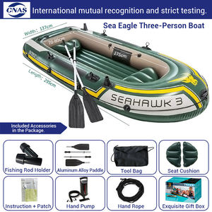Intex 68347 <span class=keywords><strong>Seahawk</strong></span> Ensemble de bateaux gonflables pour 2 personnes Bateaux de pêche en caoutchouc gonflables Aéroglisseur épaissi Bateaux d'assaut Kayaks - Product Image 2