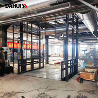 Plateforme élévatrice de marchandises DAHUI à double rail, 3m-8m, en acier au carbone hydraulique, certifiée CE ISO, avec télécommande électrique