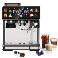 Machine à café Anwell multifonctionnelle avec panneau de commande IMD semi-automatique, du grain à la tasse, pour cappuccino et expresso à domicile
