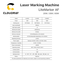 Cloudray 20W 30W 100W JPT Mopa M7 Fiber Laser Mrtking Machine pour Acier Inoxydable Couleur Laser Marquage 2.5D Gravure Profonde