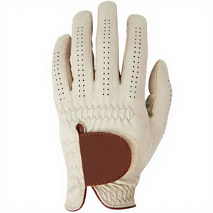 ถุงมือหนังแท้สำหรับตีกอล์ฟ MUDASSAR SPORTS GG/136 สำหรับผู้ชาย สายรัดข้อมือปรับได้ ปิดด้วยหัวเข็มขัด พร้อมตัวเลือกสกรีนโลโก้ สำหรับใช้งานทั่วไป - Product Image 4