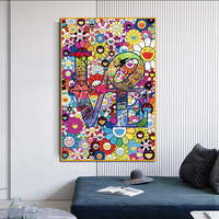Tableaux muraux et peintures sur toile « Fleur Épanouie Amour » pour la décoration intérieure, Cuadros pour la décoration du salon