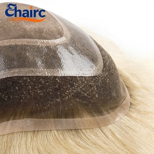 Système capillaire pour hommes en dentelle française <span class=keywords><strong>HW</strong></span>, 100% cheveux humains, aspect naturel, doux et respirant, pour la perte de cheveux chez les hommes - Product Image 3