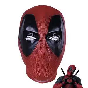 Halloween Wade Wilson Deadpool Overhead Látex Máscara Full Head Superhero Capacete Festa Cosplay Traje para Adulto