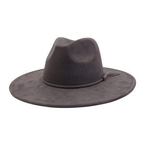2025 nuevos colores al por mayor 9,5 cm sombreros de ala ancha gamuza con tejido regalo del Día de San Valentín para mujeres grabado 100% calidad de poliéster - Product Image 2