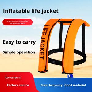 Gilet de sauvetage gonflable portable en tissu Oxford pour adultes et enfants, flottabilité en mousse EPE, dispositif de sauvetage personnel, gonflage manuel/automatique - Product Image 4