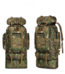 Jungle 100L ad alta capacità digitale a colori arrampicata zaino da esterno con copertura antipioggia in alluminio mimetico Duffle - Product Image 1