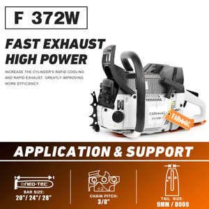 NEOTEC F372w 72cc Gasoline Chainsaw Professional Spare Parts Household High-<b>power</b> Chain Saw With 20"24" F372w Chainsaw F372w - Product Image 5
