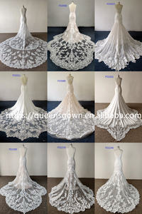 QUEENS GOWN Mode <span class=keywords><strong>Voile</strong></span> De <span class=keywords><strong>Mariée</strong></span> <span class=keywords><strong>Paillettes</strong></span> Dentelle Fleur Dentelle Appliqued Voiles De Mariage Avec Peigne - Product Image 3