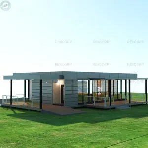 Contenedor de casa prefabricada contemporánea de lujo, casa de lujo, contenedor de techo plano, Hogar para estar en Portugal