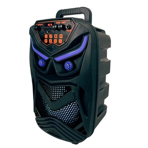 Altavoz <span class=keywords><strong>de</strong></span> Karaoke Recargable a Precio <span class=keywords><strong>de</strong></span> Fábrica, 8 Pulgadas, 10W, con un Micrófono con Cable, Iluminación LED RGB para el Hogar y KTV - Product Image 2